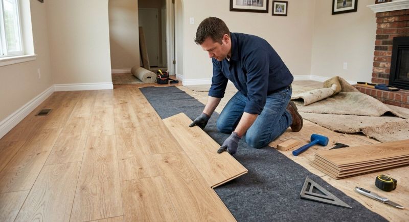 Laminate Floor Remodeling in Milford, MA