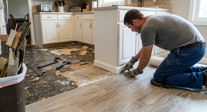 Linoleum Floor Installation in Newton, MA