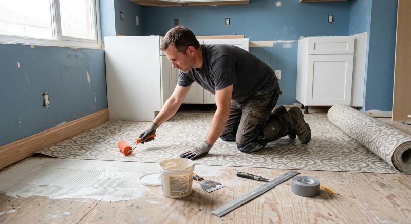Sheet Linoleum Installation in Ashland, MA