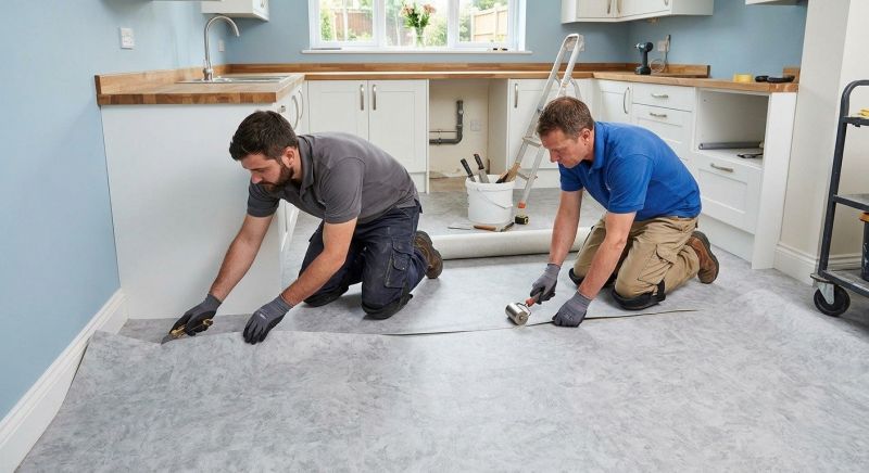 Sheet Linoleum Installation in Milford, MA